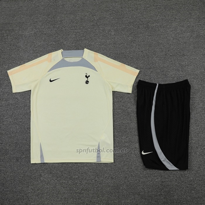 Chandal del Tottenham Hotspur Manga Corta 2022-2023 Beige - Pantalon Corto
